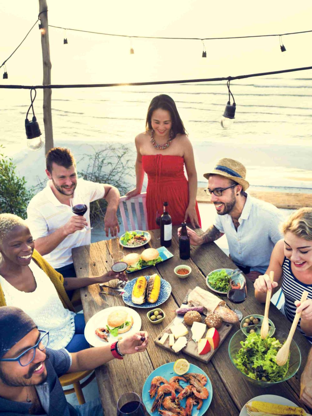 Group Of People Dining Concept